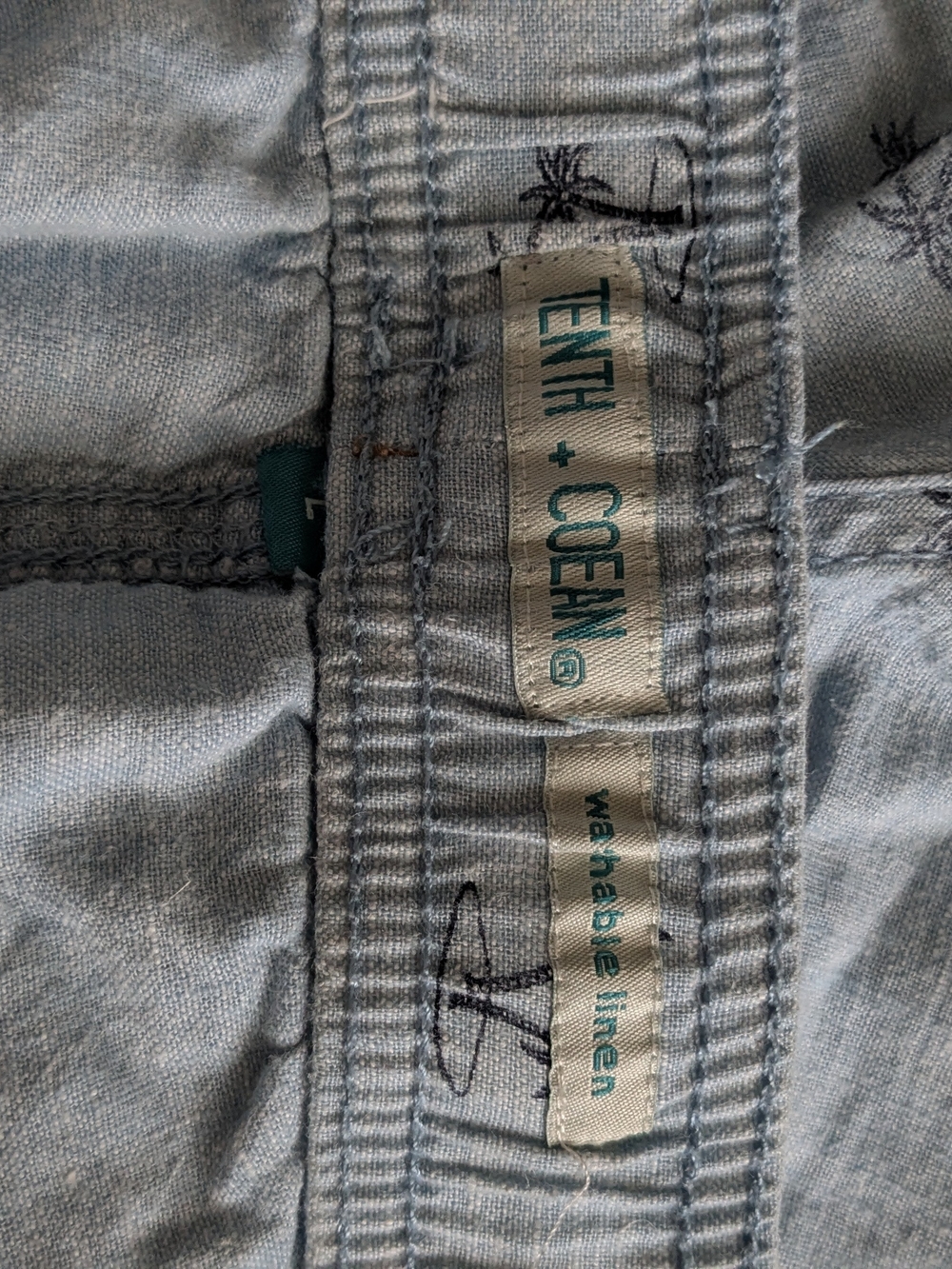 Light Blue Flat Front Men's Shorts